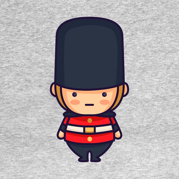 Cute British Royal Guard Cartoon by SLAG_Creative